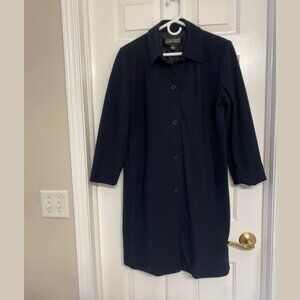 Ellen Tracy Linda Allard - Size 8 - Women's Navy Blue Trench Coat